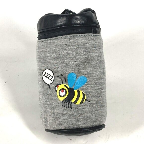 FENDI BABY Bottle case Baby Bottle Case Pouch Bottle holder Canvas gray/yellow - Picture 1 of 16